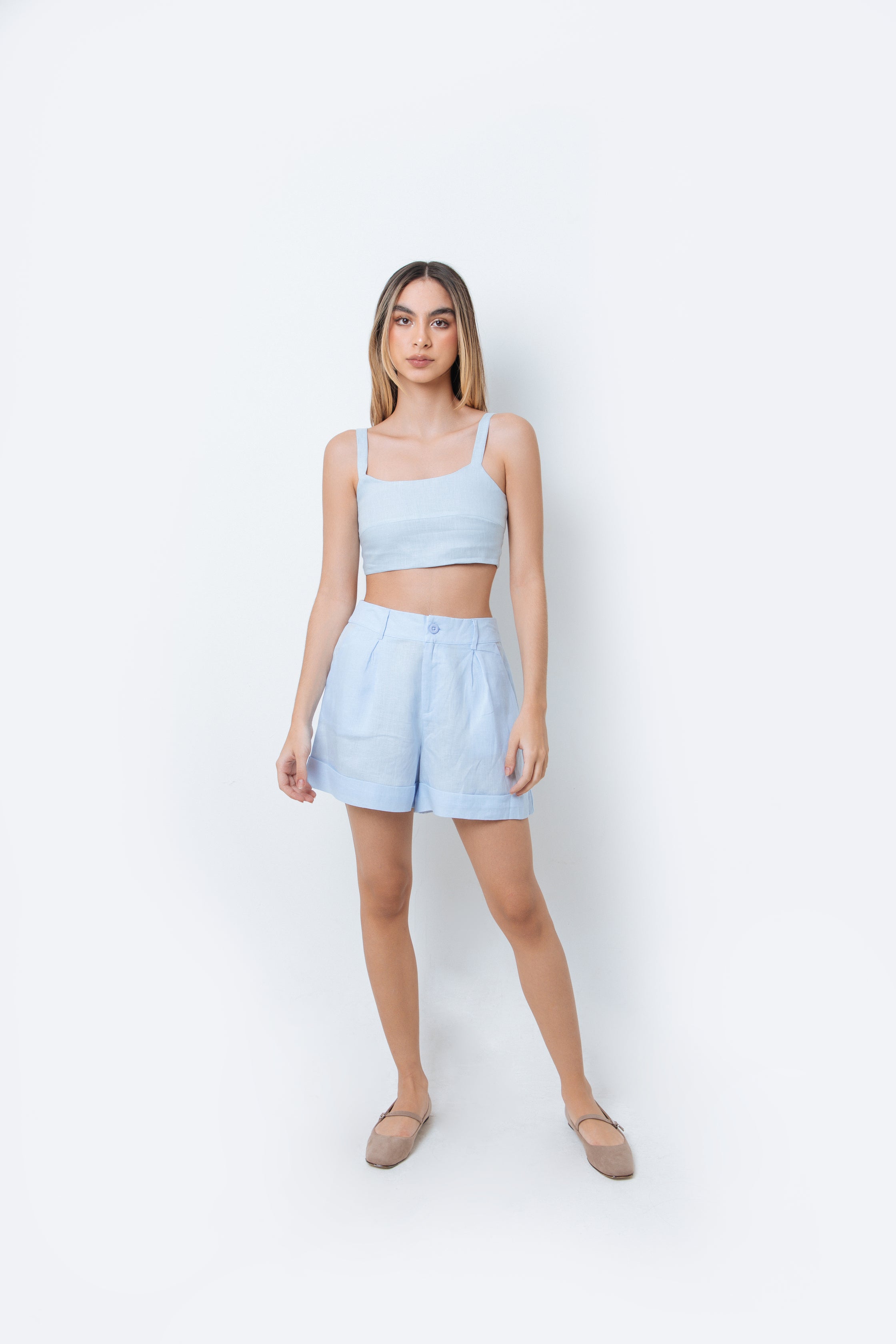 BASIC LINEN SHORTS