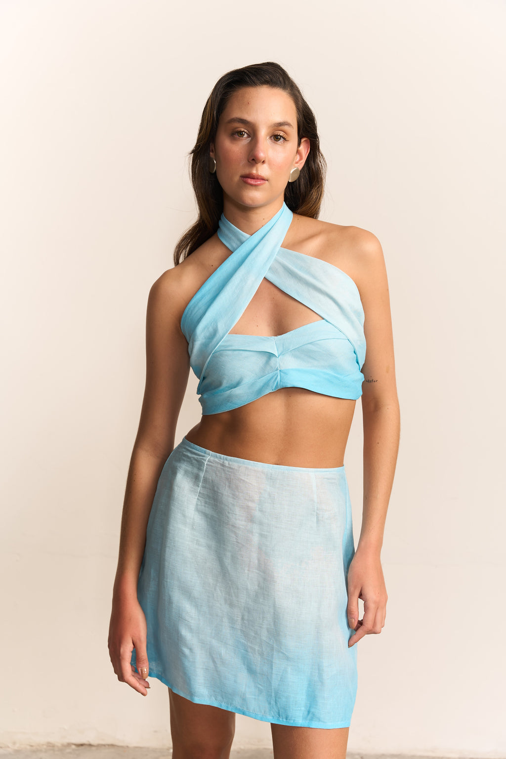 CROP TOP CELESTE